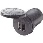 Blue Sea Systems 12/24V Dual USB 4.8A Chargers - Socket Mount